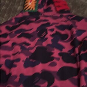 Bape Red and Black Camo Performance Jacket